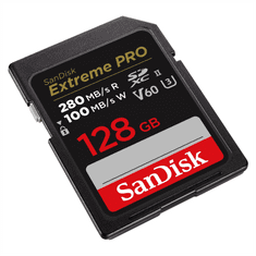 SanDisk Extreme PRO 128 GB V60 UHS-II SD cards, 280/100 MB/s,V60,C10,UHS-II