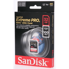 SanDisk Extreme PRO 32GB SDHC Memory Card 100MB/s and 90MB/s, UHS-I, Class 10, U3, V30