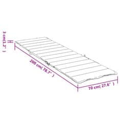 Vidaxl Poduška na lehátko zelená 200 x 70 x 3 cm oxfordská látka