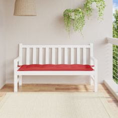 shumee Poduška na zahradní lavici červená 150x50x7 cm oxfordská látka