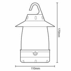 Nedes LED kempingová svítilna FCL01 2x bílá 1W + 1x červená