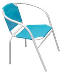 ST LEISURE EQUIPMENT Židle LEQ BRENDA, bílá/modrá, 60x70 cm