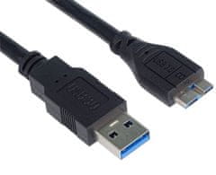 HADEX Kabel USB 3.0 konektor USB A / Micro-USB typ B 0,5m