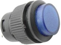 HADEX Vypínač stiskací R16-503AD 1pól. OFF-ON 250V/3A modré prosvětlené