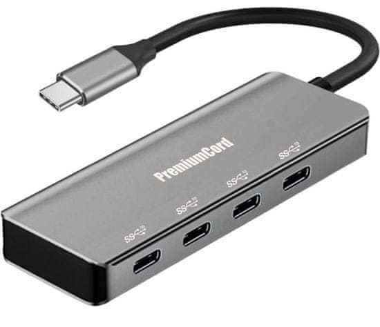 HADEX USB-C hub 5G SuperSpeed na 4x USB 3.2 C Aluminum