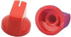 HADEX Přístrojový knoflík KN19 19x14,5mm, hřídel 6mm, červený