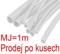 HADEX Smršťovací bužírka 4,0/2,0mm bílá, balení 1m