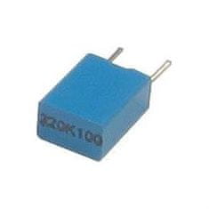 HADEX 220n/100V, svitkový kondenzátor radiální, RM=5mm