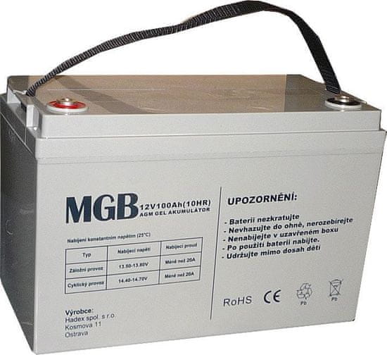 HADEX Pb akumulátor MGB VRLA GEL 12V/100Ah trakční