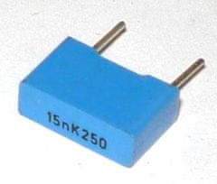 HADEX 15n/250V TC354, svitkový kondenzátor radiální, RM=7,5mm