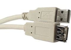 HADEX Kabel USB-A male / USB-A female, 2.0, délka 1,8m