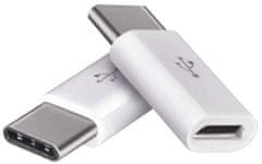 HADEX Redukce USB micro - USB C -bílá