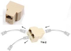 HADEX Modulární rozbočení 8P8C RJ45 1x female/2x female