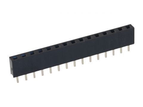 HADEX Dutinková lišta 1x15pin s roztečí 2,54mm pro PCB