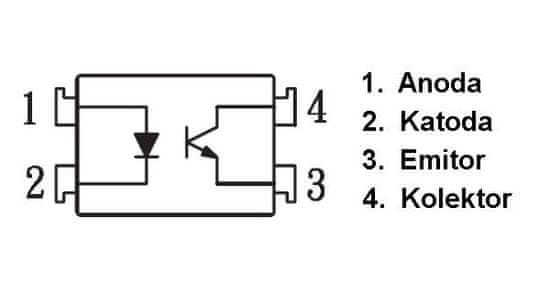 HADEX PC817B optočlen 5kV CTR 130-260% DIP4 =KP1010B