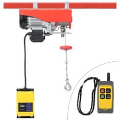 Vidaxl Elektrický kladkostroj s dálkovým ovladačem 1000 W 300/600 kg