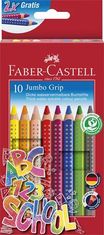 Faber-Castell Barevné pastelky "Jumbo Grip", 10 barev, trojhranné, 280922