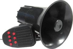 HADEX Siréna 50W s mikrofonem, 115dB/m 6-16V/2A, 7 tónů+mluvené slovo -