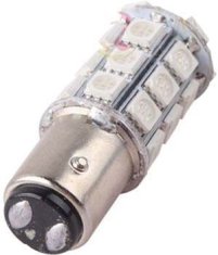 HADEX Žárovka LED BaY15D 12V/5W, červená, brzdová/obrysová, 27xSMD5050