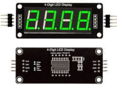 HADEX Hodinový displej 0,56” s TM1637 zelený