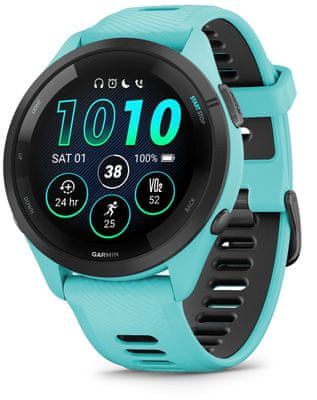 moderní nízká hmotnost lehké chytré hodinky běžecké hodinky triatlonové hodinky chytré hodinky Garmin Forerunner 265 Music integrovaný hudební přehrávač vlastní interní paměť hudba bez připojení k telefonu výkonná GPS Bluetooth odolné do hloubky 50 m 5ATM bezkontaktní platby garmin pay baterie s výdrží 15 dní více než 30 sportovních profilů denní návrhy tréningu na míru čas na zotavení race predictor měření srdečního rytmu krokoměr gps glonass galileo wifi ant plus body battery energy monitor smart notifikace detekce pádů výkonné chytré hodinky běžecké hodinky pro běžce triatlon vytvalostní běh multisport chytré hodinky pro vrcholové sportorce pro atlety pro běžce běžecké hodinky výkonné sportovní hodinky