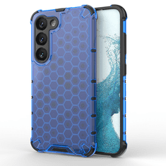 OEM Honeycomb pancéřové pouzdro se silikonovým rámem pro Samsung Galaxy S23 PLUS 5G Blue