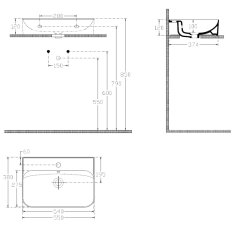 ISVEA SISTEMA U keramické umyvadlo 55x38cm, bílá 10PL53055 - Isvea