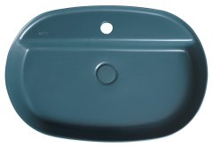 ISVEA INFINITY OVAL keramické umyvadlo na desku, 60x40cm, zelená petrol 10NF65060-2P - Isvea