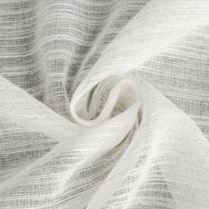 DESIGN 91 Hotová záclona s kroužky - Aria bílá s dešťovým efektem, 140 x 250 cm, ZA-389843