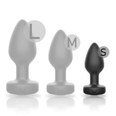 BLACK&SILVER Ibiza Remote Control Anal Plug (Small), vibrační šperk do zadečku s ovladačem