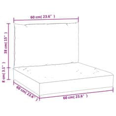 Vidaxl Podušky na palety 2 ks šedé oxfordská látka