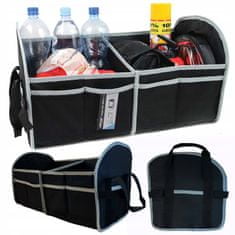 INNA Organizér do zavazadlového prostoru auta lehký prostorný zavazadlový prostor na suchý zip barva černá
