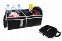 INNA Organizér do zavazadlového prostoru auta lehký prostorný zavazadlový prostor na suchý zip barva černá