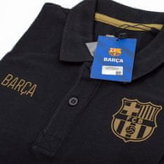 FotbalFans Polo tričko FC Barcelona, černé, poly-bavlna | L