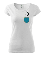 Fenomeno Dámské tričko Měsíc Velikost: S, Barva trička: Bílé