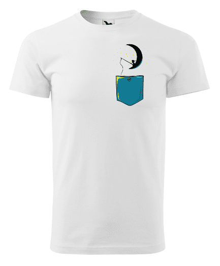 Fenomeno Pánské tričko Měsíc Velikost: S, Barva trička: Černé