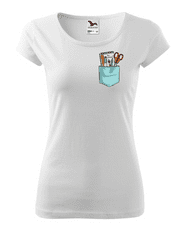 Fenomeno Dámské tričko Školní potřeby Velikost: M, Barva trička: Bílé