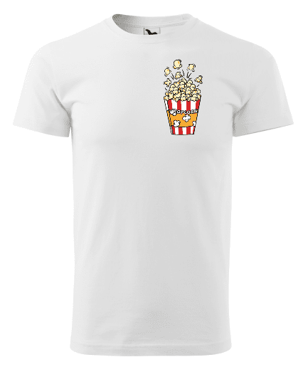 Fenomeno Pánské tričko Popcorn Velikost: S, Barva trička: Černé