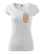 Fenomeno Dámské tričko Popcorn Velikost: L, Barva trička: Bílé