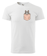Fenomeno Pánské tričko Kočka Velikost: S, Barva trička: Bílé
