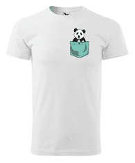 Fenomeno Pánské tričko Panda Velikost: S, Barva trička: Bílé