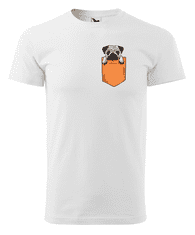 Fenomeno Pánské tričko Pes Velikost: XL, Barva trička: Bílé