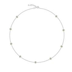NUBIS Stříbrný náhrdelník s bílým opálem