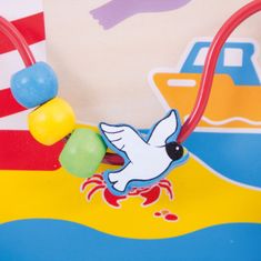 Bigjigs Toys Dřevěná motorická deska Sea