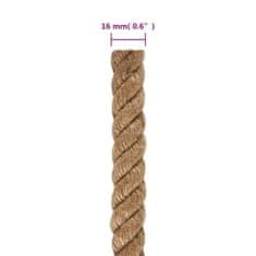 Vidaxl Jutové lano 50 m dlouhé 16 mm silné