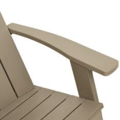 Greatstore Zahradní židle Adirondack světle hnědá 75 x 88,5 x 89,5 cm PP
