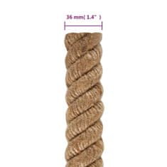 Vidaxl Jutové lano 10 m dlouhé 36 mm silné