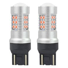 AMIO LED žárovky CANBUS 24SMD 3030 1157 T20 7443 21 / 5W červená 12V / 24V