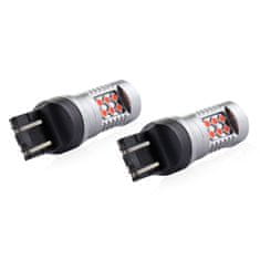 AMIO LED žárovky CANBUS 24SMD 3030 1157 T20 7443 21 / 5W červená 12V / 24V