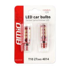 AMIO LED žárovky CANBUS T10E W5W 27xSMD 4014 12V